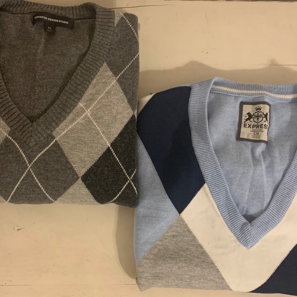 Express Argyle Sweater Bundle
